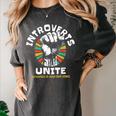Introverts Unite Separately Own Homes Emblem Women's Comfort Colors T-Shirt Pepper