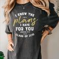 Jeremiah I Know Plans Graduation 2019 College Graduate Women's Comfort Colors T-Shirt Pepper