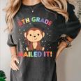 Kids 8th Grade Nailed It Monkey Graduation Women's Comfort Colors T-Shirt Pepper