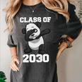 Kids Class Of 2030 Shirt Graduation Dabbing Panda Shirt Women's Comfort Colors T-Shirt Pepper