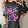 Kids Dabbing T Rex Graduation Kindergarten Class Of 2019 Women's Comfort Colors T-Shirt Pepper