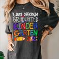 Kids Kindergarten Graduation Class Of 2021 Shirt I Just Graduated Women's Comfort Colors T-Shirt Pepper