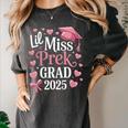 Kids Little Miss Pre-K Grad 2025 Preschool Girls Prek Graduation Women's Comfort Colors T-Shirt Pepper