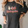 Kids Peace Out Kindergarten Graduation Kindergarten Graduate Women's Comfort Colors T-Shirt Pepper