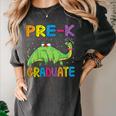 Kids Pre-K Graduate Brontosaurus Dino Pre Kindergarten Graduation Women's Comfort Colors T-Shirt Pepper