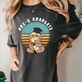 Kids Pre-K Graduate Sloth Cap And Gown Cute Preschool Graduation Women's Comfort Colors T-Shirt Pepper