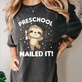 Kids Kids Preschool Nailed It Sloth Graduation Women's Comfort Colors T-Shirt Pepper