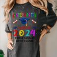 Kindergarten Graduation Class 2024 1st Grade Here I Come Women's Comfort Colors T-Shirt Pepper