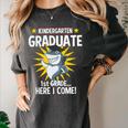 Kindergarten Graduation Shirts 2019 Shark Grad Toddler Women's Comfort Colors T-Shirt Pepper