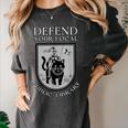 Knight Cat Defend Your Public Library Book Lover Women's Comfort Colors T-Shirt Pepper