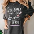 Last Day Of School 5th Grade 2018 Graduation Shirt Tee Women's Comfort Colors T-Shirt Pepper