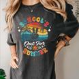 Last Day Of School Groovy Graduation School's Out For Summer Women's Comfort Colors T-Shirt Pepper