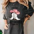 This Is My Last Rodeo Senior 2026 Cowgirl Graduation Women's Comfort Colors T-Shirt Pepper