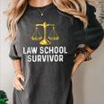 Law School Survivor Humor Law School Graduation Quote Women's Comfort Colors T-Shirt Pepper