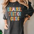 Lawyer True Crime Lover Addict Graduation Apparel Criminal Justice Girlie Major Degree Future Detective Women's Comfort Colors T-Shirt Pepper