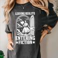 Leaving Reality Entering Fiction Bookish Book Reading Women's Comfort Colors T-Shirt Pepper