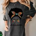Librarian Teacher Messy Bun Life Book Library Back To School Women's Comfort Colors T-Shirt Pepper