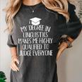 Linguistics Major Graduation Women's Comfort Colors T-Shirt Pepper