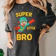 Little Cute Superhero Brother Comic Book Baby Bro Women's Comfort Colors T-Shirt Pepper Little Cute Superhero Brother Comic Book Baby Bro Women's Comfort Colors T-Shirt Pepper