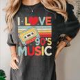 I Love 90's Music Retro Style Nostalgia Cassette 1990s Party Premium Tri-Blend Women's Comfort Colors T-Shirt Pepper