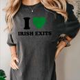I Love Irish Exits St Patrick's Day Introvert Party Women's Comfort Colors T-Shirt Pepper