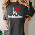 I Love My PreSchool Students Teachers Educators Graduation Women's Comfort Colors T-Shirt Pepper