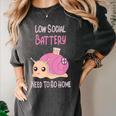 Low Social Battery Cute Snail With House Introvert Cozy Home Women's Comfort Colors T-Shirt Pepper