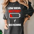 Low Social Battery Need Recharge Introvert Self-Care Women's Comfort Colors T-Shirt Pepper