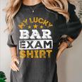 My Lucky Bar Exam Shirt Lawyer Law School Graduation Women's Comfort Colors T-Shirt Pepper
