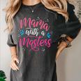 Mama With A Masters Degree Mom Graduation Mother's Day Women's Comfort Colors T-Shirt Pepper