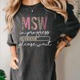 Master Social Worker MSW Graduation Social Work Student Women's Comfort Colors T-Shirt Pepper
