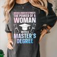 Masters Degree Graduation Art For Women Girls Masters Degree Women's Comfort Colors T-Shirt Pepper