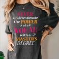 Masters Degree Graduation MPH Social Work Women's Comfort Colors T-Shirt Pepper
