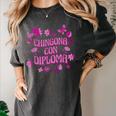 Masters Graduation Educated Latina Chingona Con Diploma Women's Comfort Colors T-Shirt Pepper