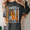 In Memory Of Friend Leukemia Awareness Products Flag Shirts Women's Comfort Colors T-Shirt Pepper