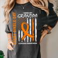 In Memory Of Grandpa Leukemia Awareness Products Flag Shirts Women's Comfort Colors T-Shirt Pepper