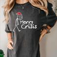 Merry Crisis Christmas Introvert Women's Comfort Colors T-Shirt Pepper Merry Crisis Christmas Introvert Women's Comfort Colors T-Shirt Pepper