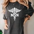 MSN Letters On Caduceus Medical Emblem MSN Nurse Graduation Women's Comfort Colors T-Shirt Pepper