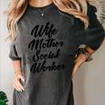MSW Mom Graduation T-Shirt Social Worker Wife Mother Women's Comfort Colors T-Shirt Pepper