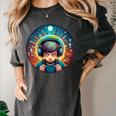 Music Enthusiast Under Starry Skies World Introvert Boy Women's Comfort Colors T-Shirt Pepper Music Enthusiast Under Starry Skies World Introvert Boy Women's Comfort Colors T-Shirt Pepper