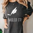 Nailed It Shirt Cute Graduation Grad Cap Women's Comfort Colors T-Shirt Pepper