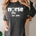 New Nurse Est 2018 Nursing School Graduation Women's Comfort Colors T-Shirt Pepper
