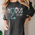 New Nurse Est 2019 T Shirt Graduation RN Women Women's Comfort Colors T-Shirt Pepper