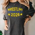 Night Wrestling Senior 2026 Graduation Women's Comfort Colors T-Shirt Pepper