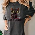 Not A Hugger Tee Angry Cat Sarcastic Cute Introvert Women's Comfort Colors T-Shirt Pepper