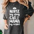 Nurse Graduation For Her Nursing Cat Mama By Night For Men Women Women's Comfort Colors T-Shirt Pepper