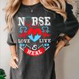 Nurse Live Love Heal Graduation Appreciation Valentines Day Women's Comfort Colors T-Shirt Pepper