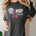Nursing Graduation Nurse Est 2018 T-Shirt Women's Comfort Colors T-Shirt Pepper