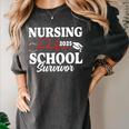 Nursing School Survivor 2025 RN ER Graduation Nurse Grad Women's Comfort Colors T-Shirt Pepper