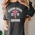Nursing School Survivor Apparel Graduation Party Nurse RN Women's Comfort Colors T-Shirt Pepper